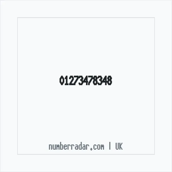 Reverse number check for +44 1273 478348 — who called me?