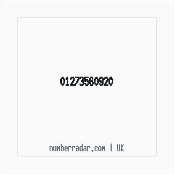 Reverse number check for +44 1273 560920 — who called me?