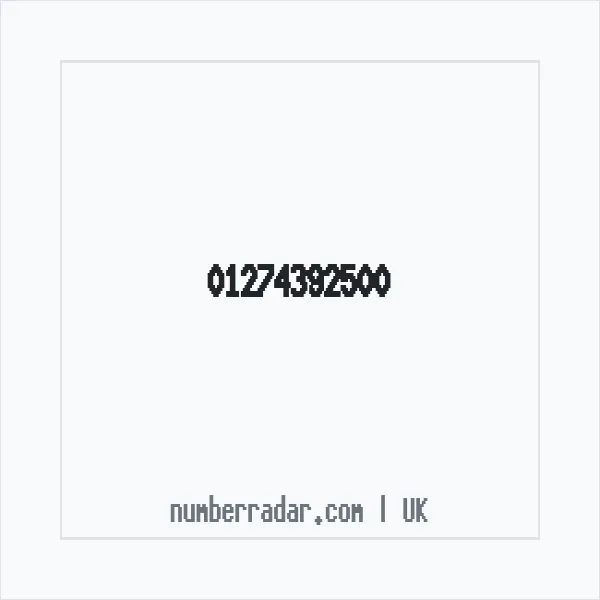 Reverse number check for +44 1274 392500 — who called me?
