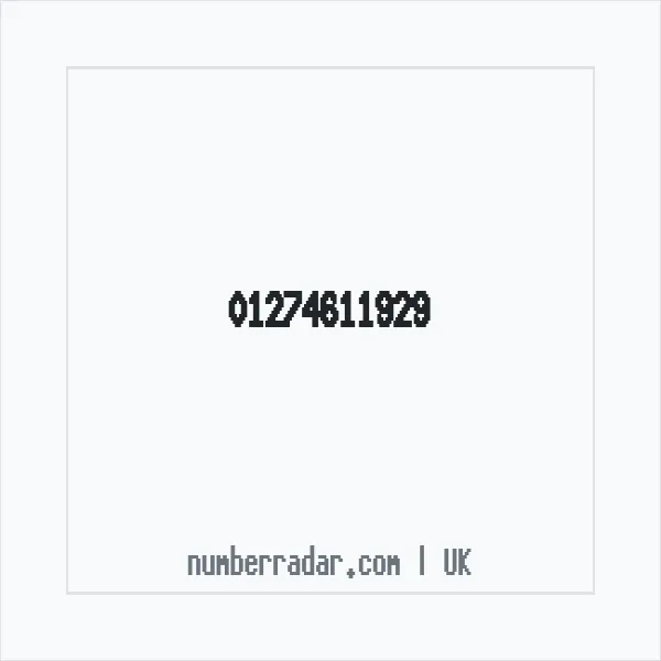 Reverse number check for +44 1274 611929 — who called me?