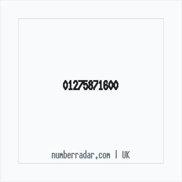 Reverse number check for +44 1275 871600 — who called me?