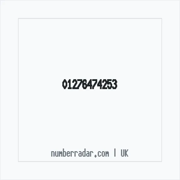 Reverse number check for +44 1276 474253 — who called me?