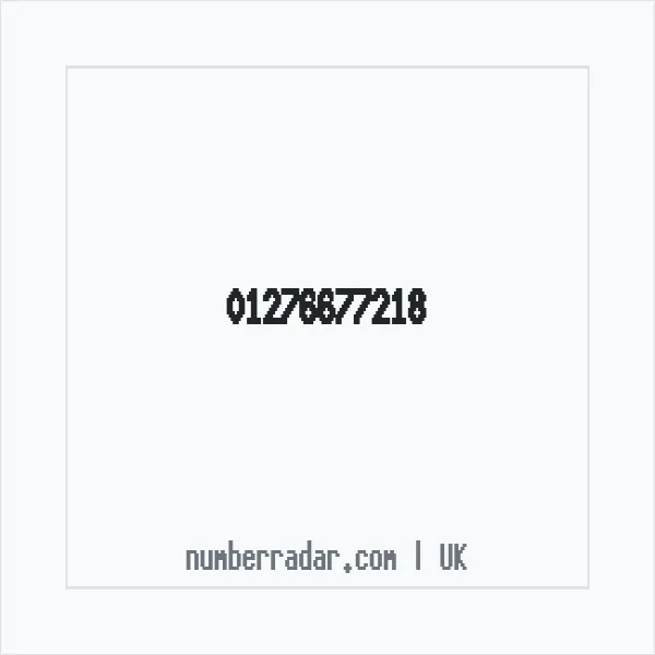 Reverse number check for +44 1276 677218 — who called me?