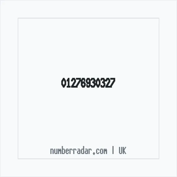Reverse number check for +44 1276 930327 — who called me?