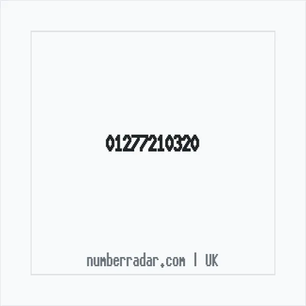 Reverse number check for +44 1277 210320 — who called me?
