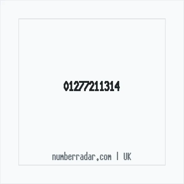 Reverse number check for +44 1277 211314 — who called me?