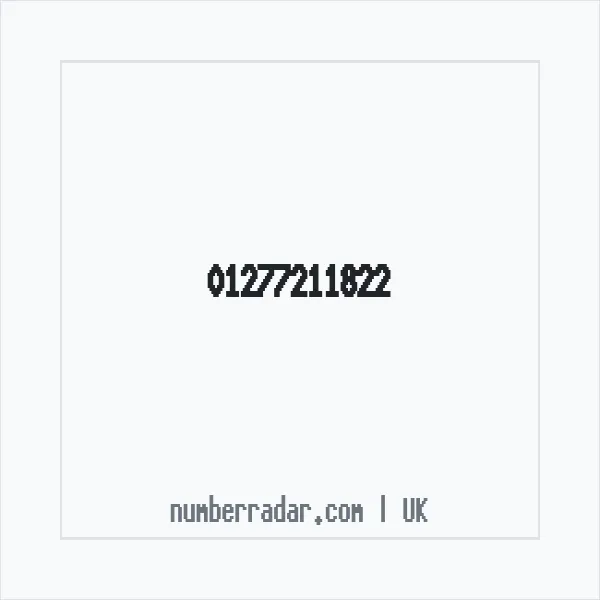 Reverse number check for +44 1277 211822 — who called me?