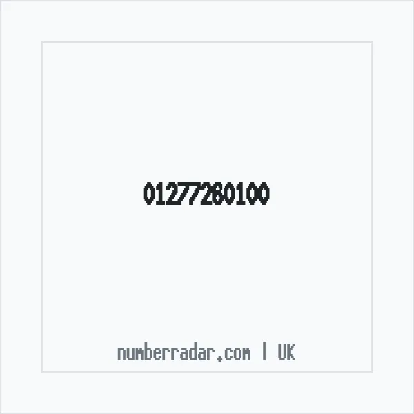 Reverse number check for +44 1277 260100 — who called me?