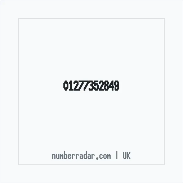 Reverse number check for +44 1277 352849 — who called me?