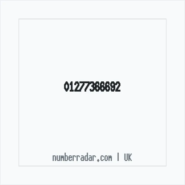Reverse number check for +44 1277 366692 — who called me?