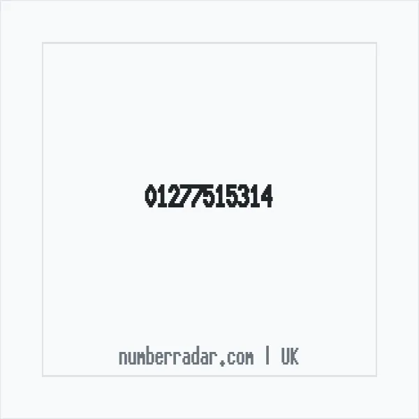 Reverse number check for +44 1277 515314 — who called me?