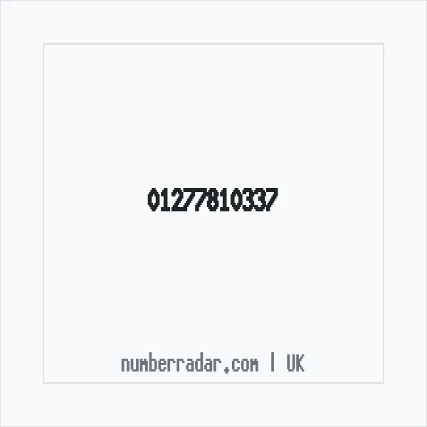 Reverse number check for +44 1277 810337 — who called me?