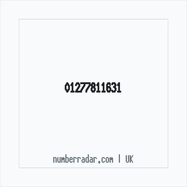Reverse number check for +44 1277 811631 — who called me?