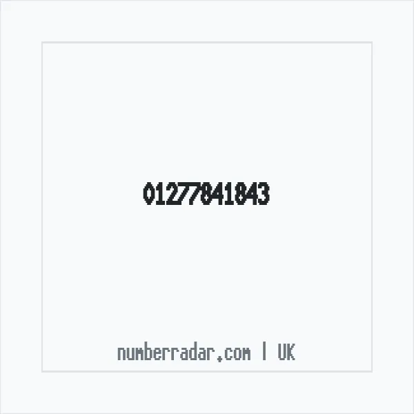 Reverse number check for +44 1277 841843 — who called me?