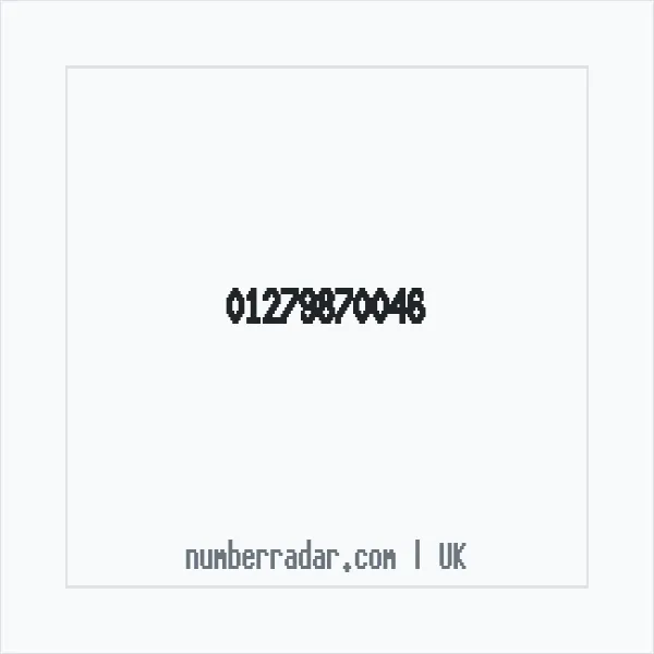 Reverse number check for +44 1279 870046 — who called me?