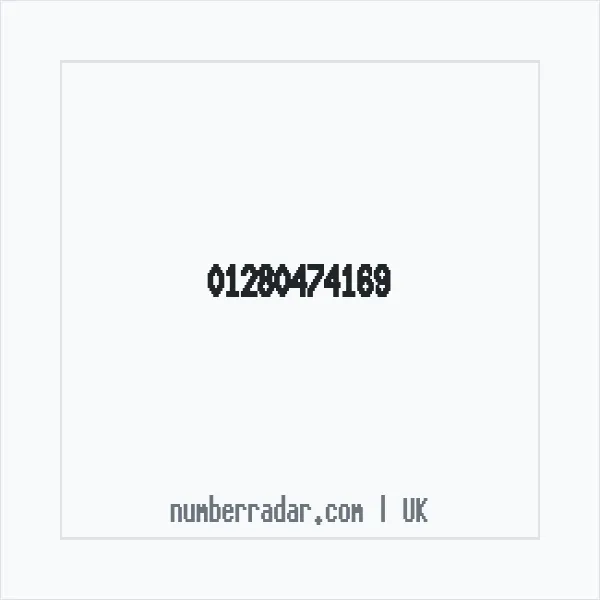 Reverse number check for +44 1280 474169 — who called me?