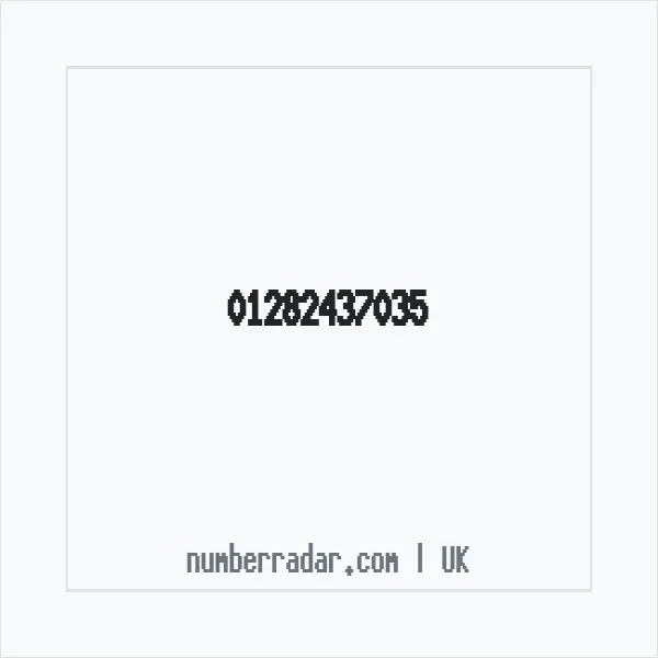 Reverse number check for +44 1282 437035 — who called me?
