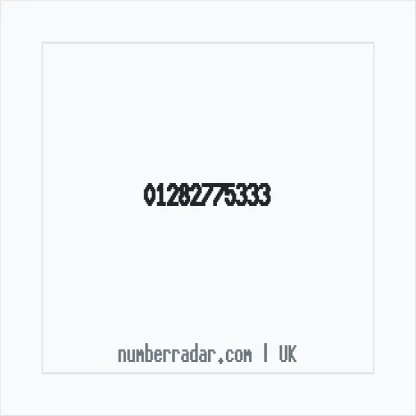 Reverse number check for +44 1282 775333 — who called me?