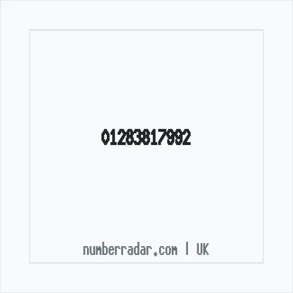 Reverse number check for +44 1283 817992 — who called me?