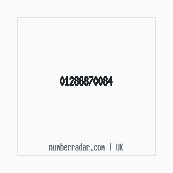 Reverse number check for +44 1286 870084 — who called me?