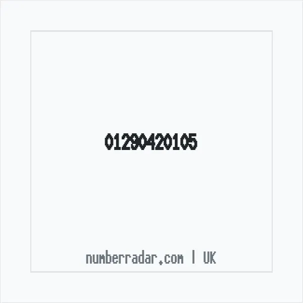 Reverse number check for +44 1290 420105 — who called me?