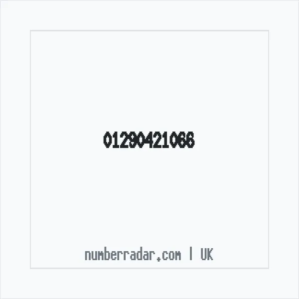 Reverse number check for +44 1290 421066 — who called me?