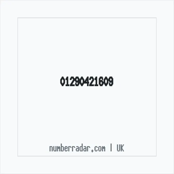 Reverse number check for +44 1290 421609 — who called me?