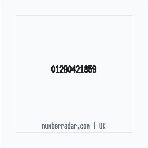 Reverse number check for +44 1290 421859 — who called me?