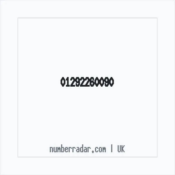 Reverse number check for +44 1292 260090 — who called me?