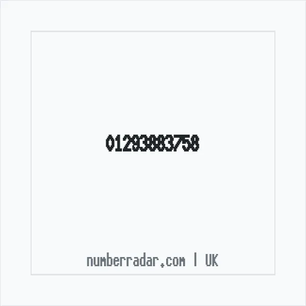 Reverse number check for +44 1293 883758 — who called me?