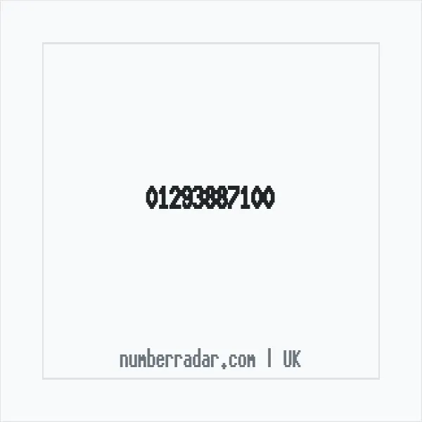 Reverse number check for +44 1293 887100 — who called me?