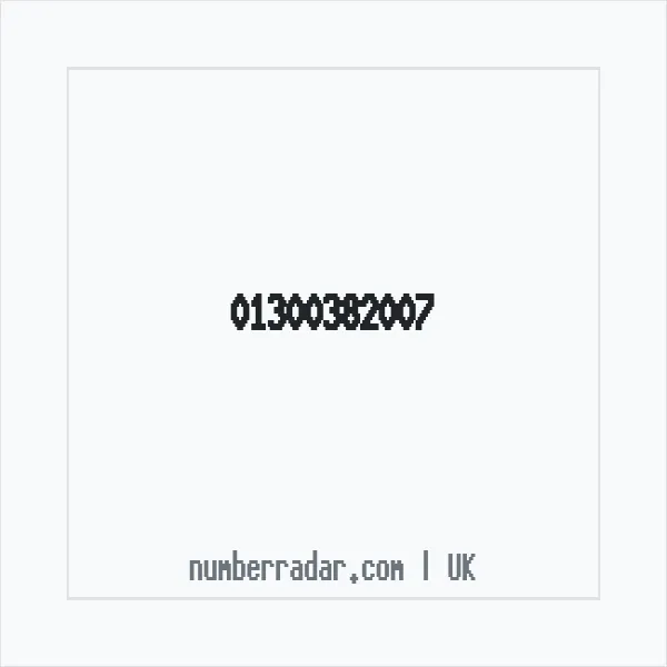 Reverse number check for +44 1300 382007 — who called me?