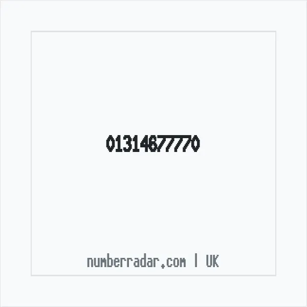 Reverse number check for +44 131 467 7770 — who called me?