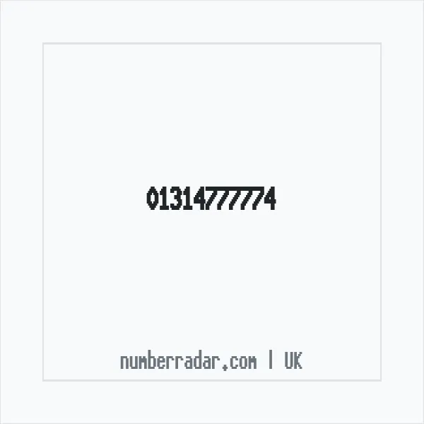 Reverse number check for +44 131 477 7774 — who called me?