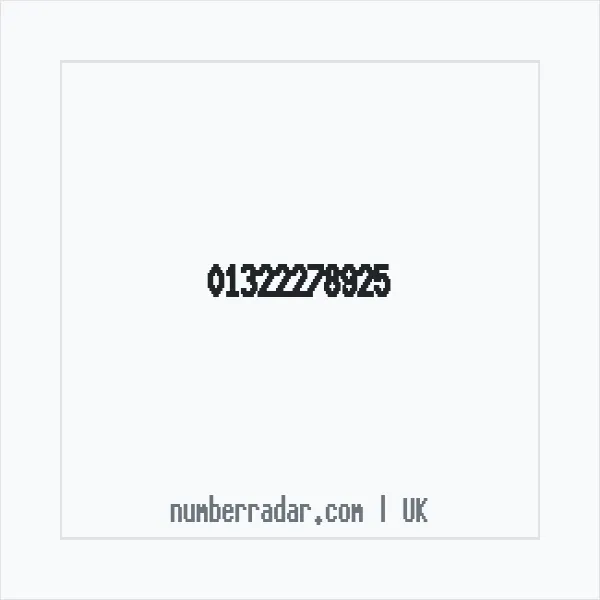 Reverse number check for +44 1322 278925 — who called me?