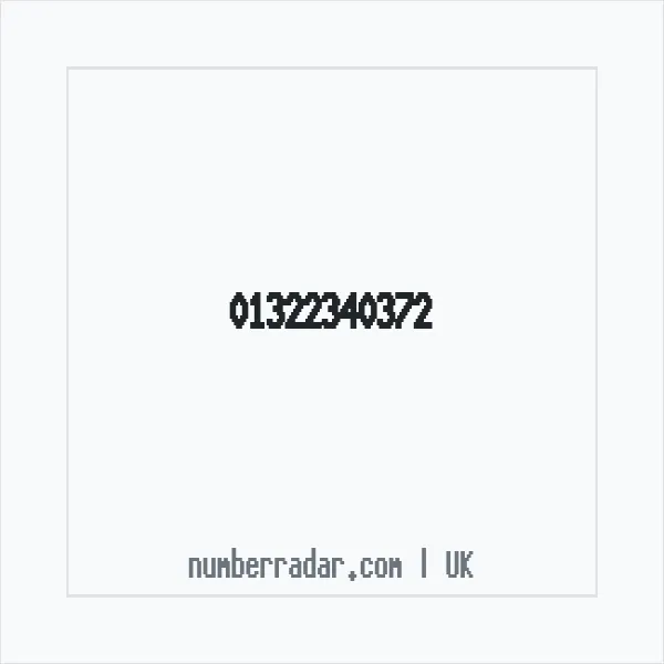 Reverse number check for +44 1322 340372 — who called me?