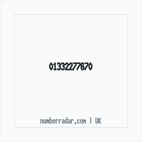 Reverse number check for +44 1332 277670 — who called me?