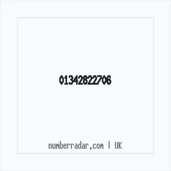 Reverse number check for +44 1342 822706 — who called me?