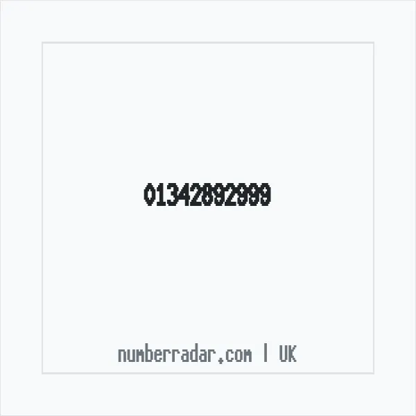 Reverse number check for +44 1342 892999 — who called me?