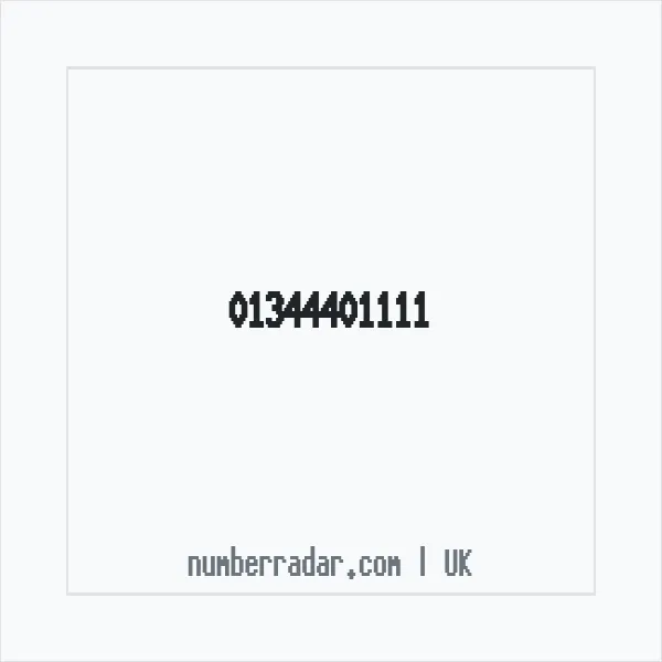 Reverse number check for +44 1344 401111 — who called me?