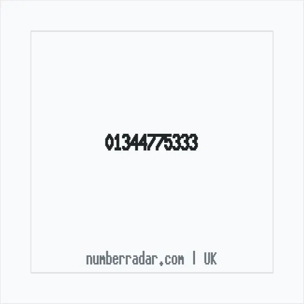 Reverse number check for +44 1344 775333 — who called me?