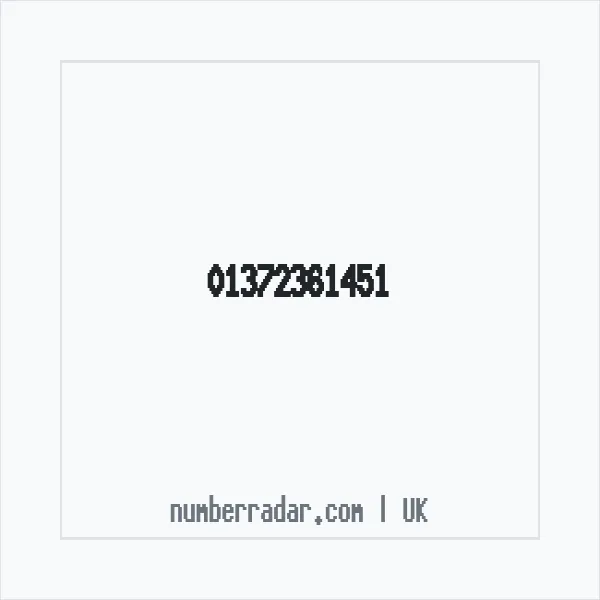 Reverse number check for +44 1372 361451 — who called me?