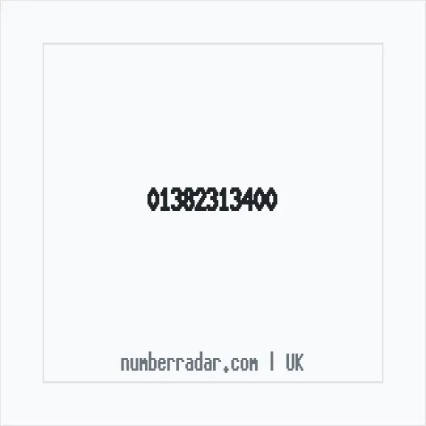 Reverse number check for +44 1382 313400 — who called me?