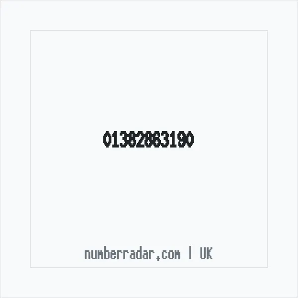 Reverse number check for +44 1382 863190 — who called me?