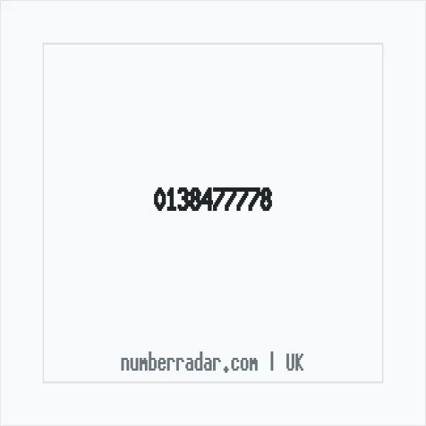 Reverse number check for +44 138477778 — who called me?