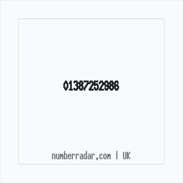 Reverse number check for +44 1387 252986 — who called me?