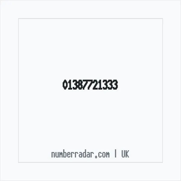 Reverse number check for +44 1387 721333 — who called me?