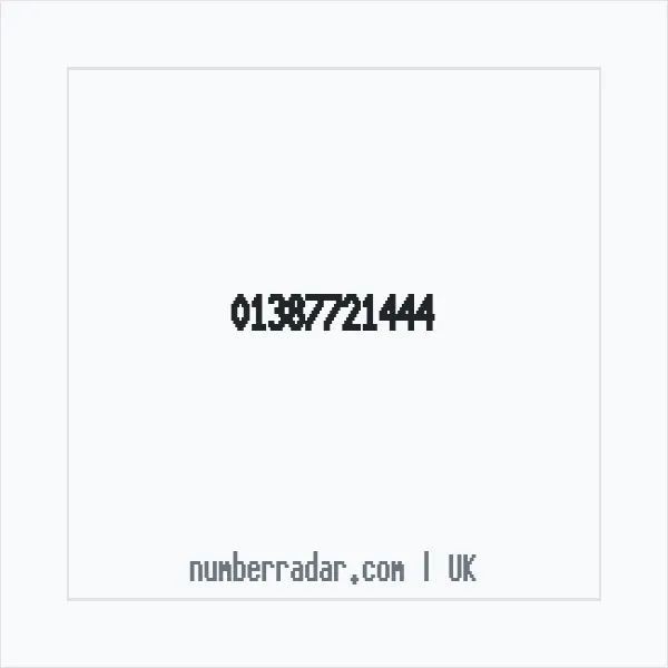 Reverse number check for +44 1387 721444 — who called me?