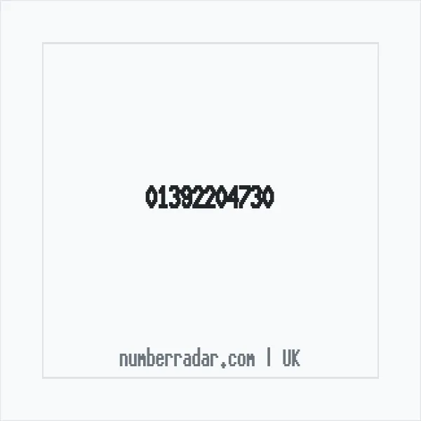 Reverse number check for +44 1392 204730 — who called me?