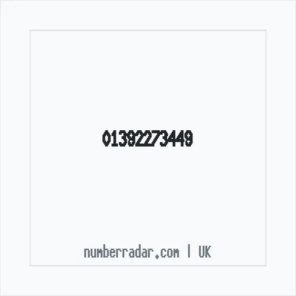 Reverse number check for +44 1392 273449 — who called me?